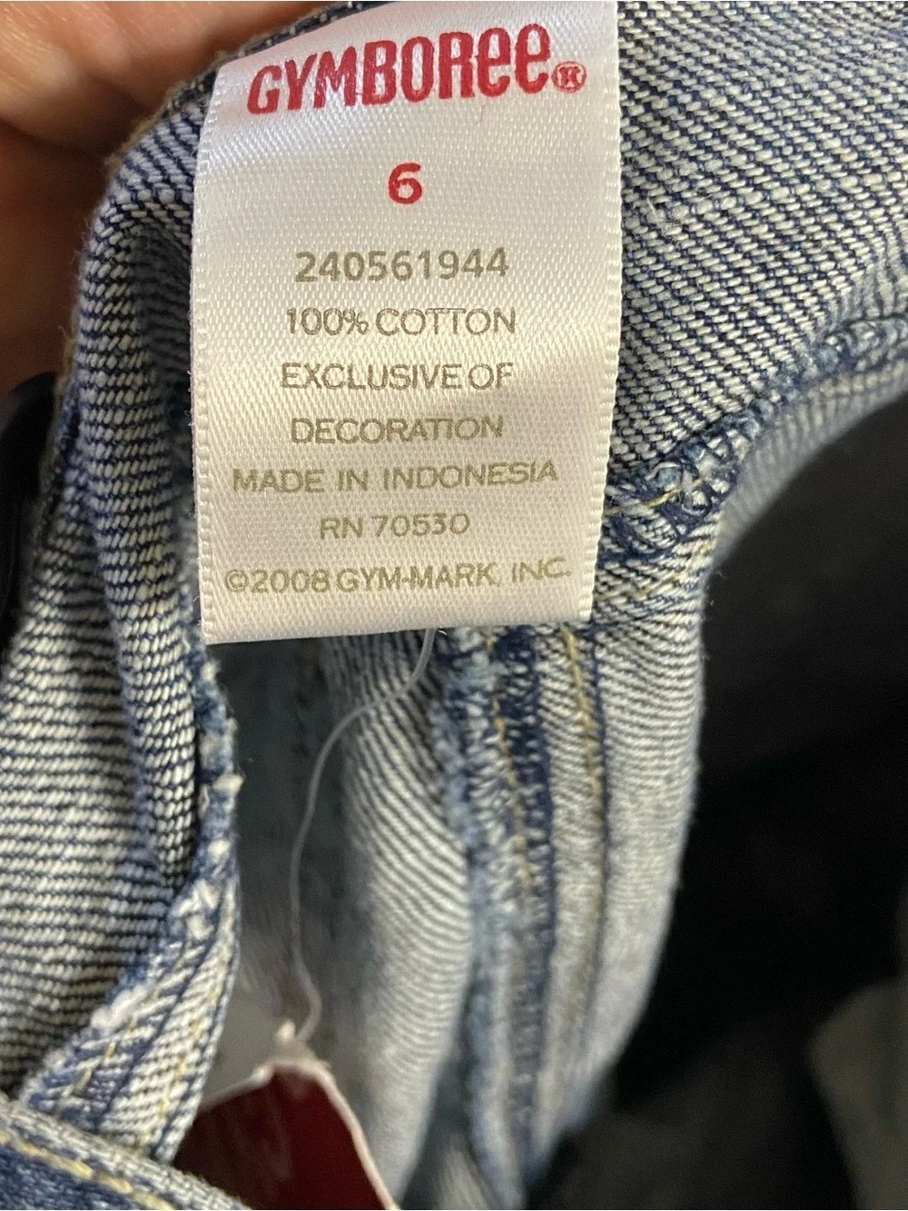 Gymboree Dark Blue Flare Jeans with Red & Light Blue Embroidery Sz 6 NWT
